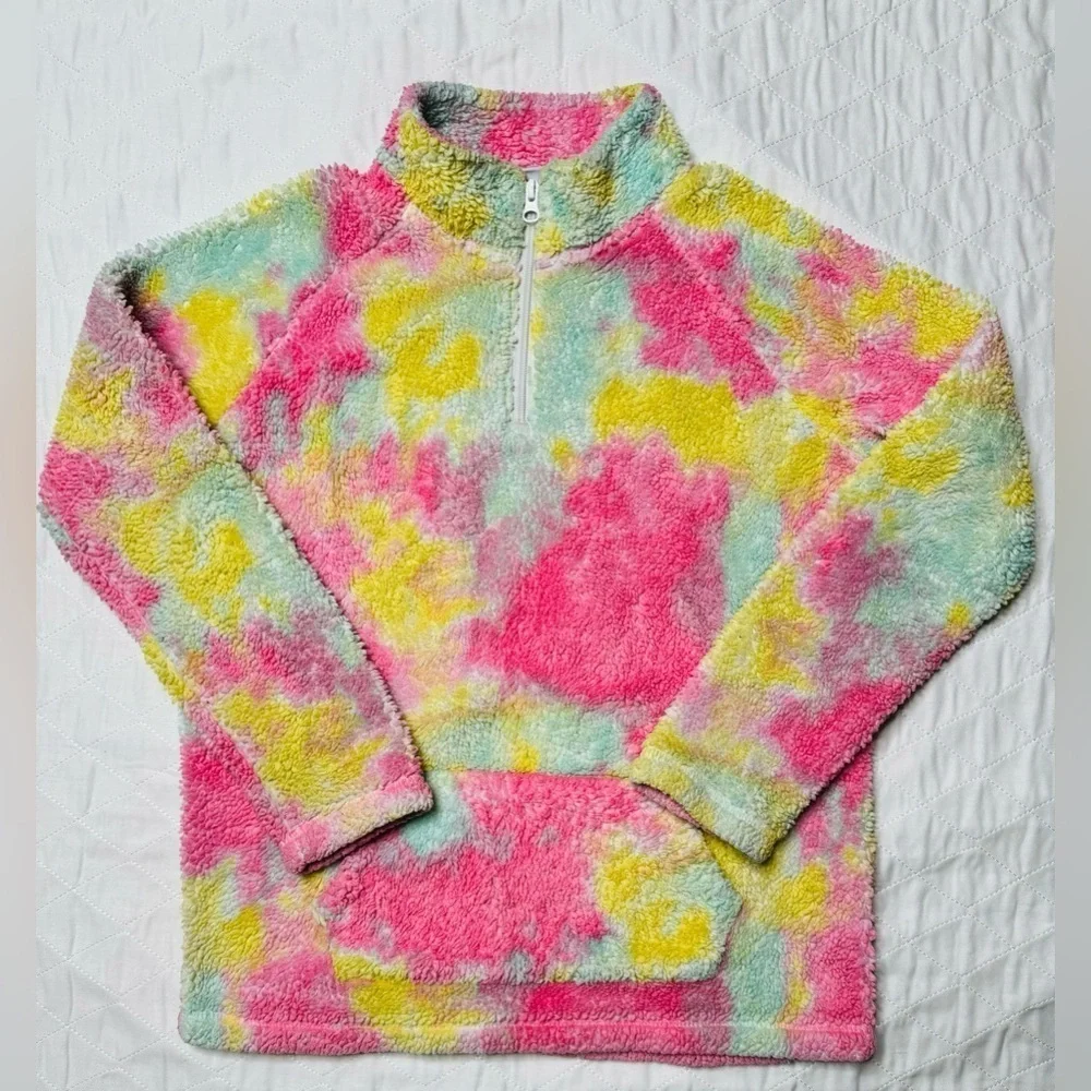 Youth Girls Tie Dye Pullover Size 14 XL  Zip lined‎ Pre Owned